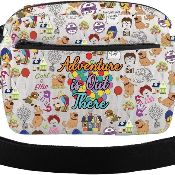 Adventure Is Out There Crossbody Bag Waterproof Polyester Travel Shoulder Purse - Picture 1 of 7